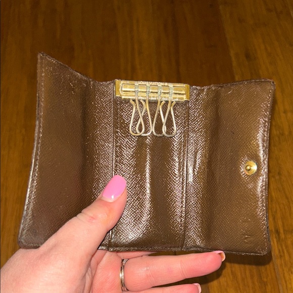 Louis Vuitton Brown and Tan Checkered Key Holder